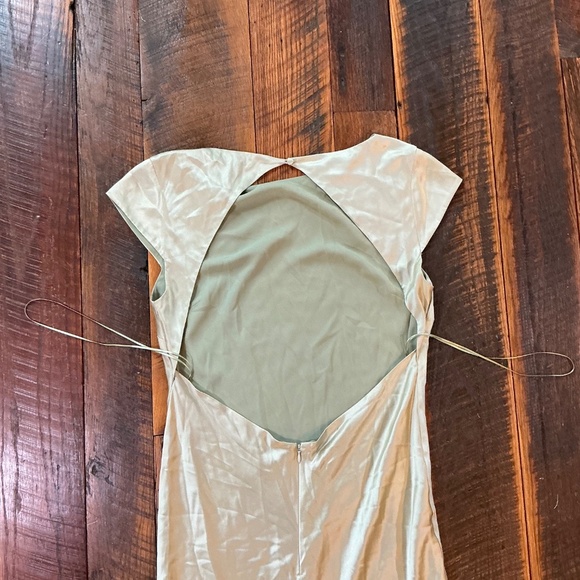 Reformation Niamh Silk Maxi Dress Green 12 NWT - Picture 12 of 12